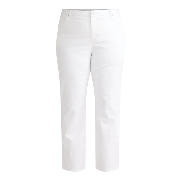 Terra & Sky Women's Plus Size Straight Jeans, Size 22W, 29 " Inseam, White Wash - Picture 4 of 5